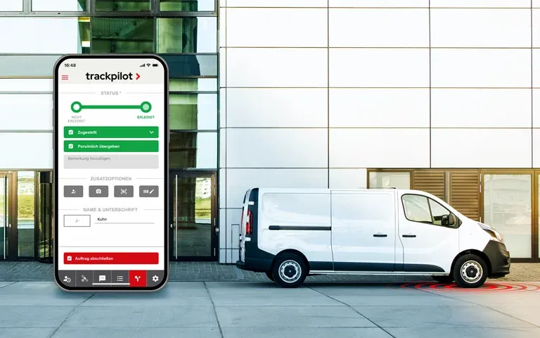 TrackPilot Go: Lieferprozesse mit Echtzeitortung, digitaler Lieferschein und digitale Stempeluhr