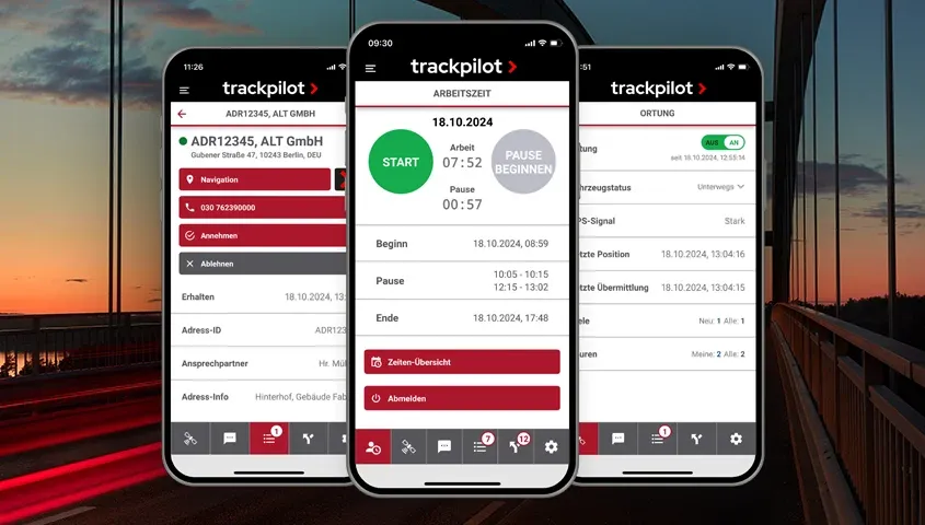 TrackPilot Go App für Transport und Logistik